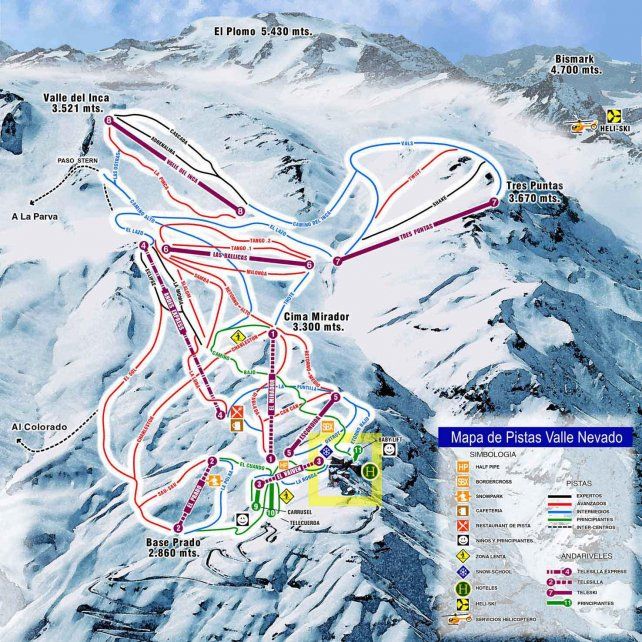 El centro de ski chileno tiene pistas para todos los gustos.