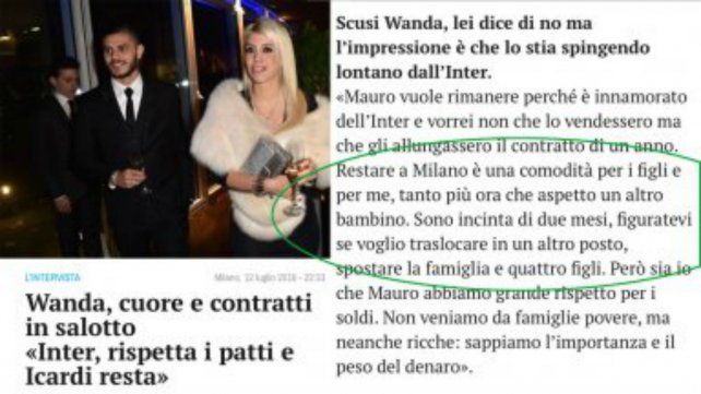 El diario donde salieron publicados los dichos de Wanda.