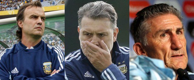 Marcelo Bielsa, Gerardo Martino y Edgardo Bauza, los DT rosarinos.