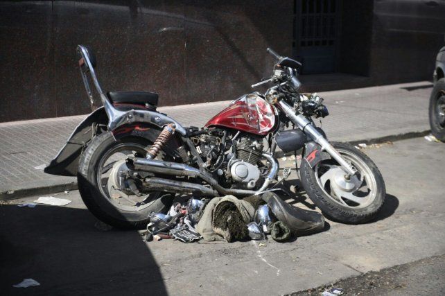 La moto del joven que tenía 20 años.