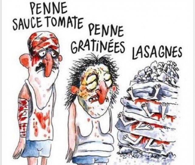 Polémica. La ilustración que levantó la ira de los italianos.