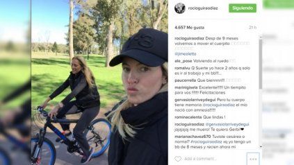 Rocío Guirao Díaz entrena para recuperar su figura, tras el embarazo.&nbsp;