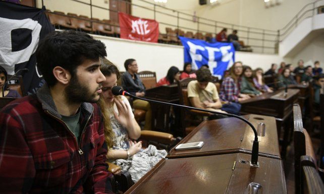 Los chicos ocuparon las bancas y plantearon sus reclamos en el Concejo.