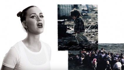 Katy Perry participa de la campaña que lanzó Unicef para concientizar sobre la tragedia de la guerra en el mundo. 