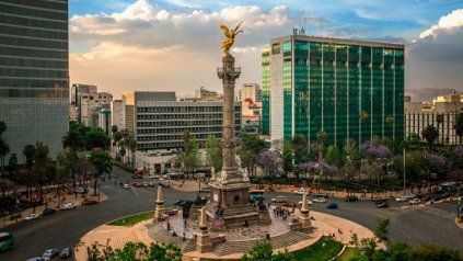 El Angel de la Independencia, uno de los símbolos de la ciudad. 