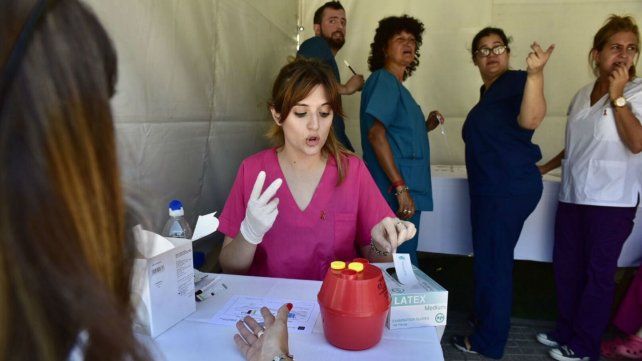 Uno de los puntos de detección es en la Plaza San Martín, de Córdoba y Dorrego.