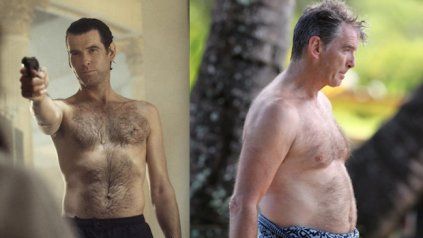 Pierce Brosnan, el otrora seductor 007 y sus kilitos de más hoy.