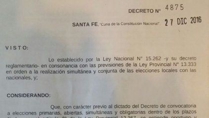 La copia del decreto que firmó el gobernador. 