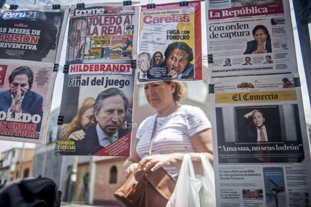 Cobertura. La prensa peruana concentró toda su atención en el affaire Toledo. 