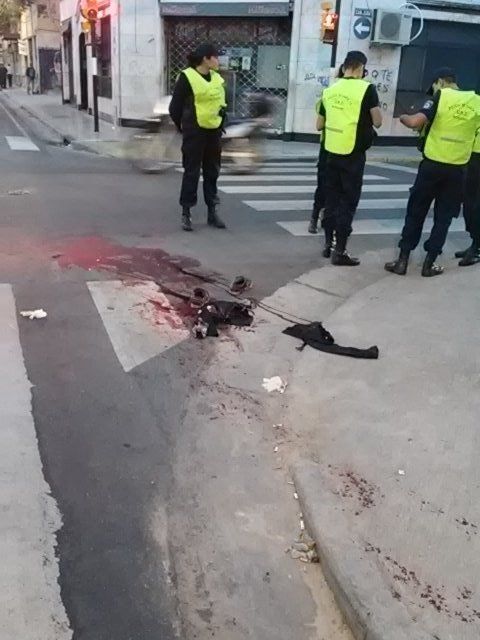 Rastros de la balacera en pleno microcentro. 