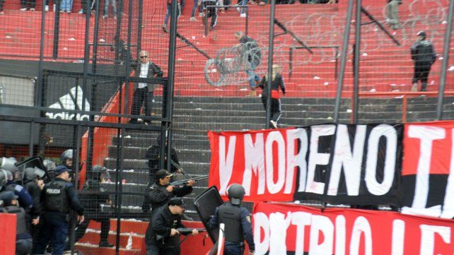 Los incidentes se desataron al finalizar el partido.
