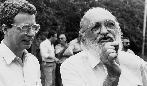 Frei Betto y Paulo Freire, referentes de la educación popular latinoamericana.