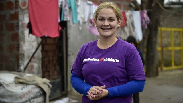Daina, integrante del merendero.