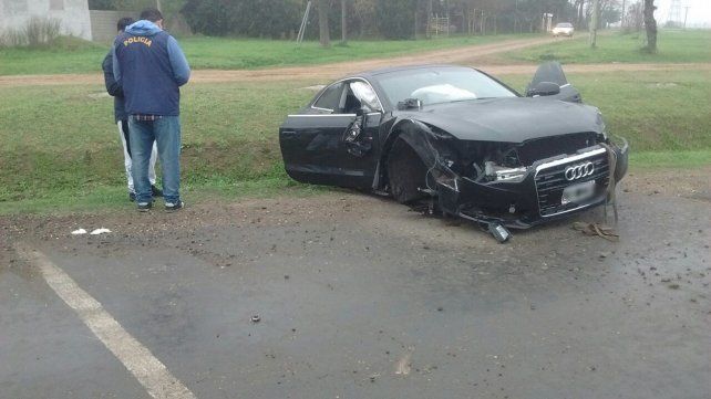 El Audi de Matías Messi chocó contra un camión en la ruta 21.