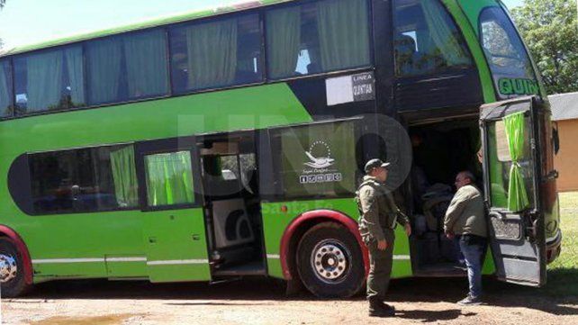 El micro fue detenido en un control de Gendarmería en Ceres.<br>