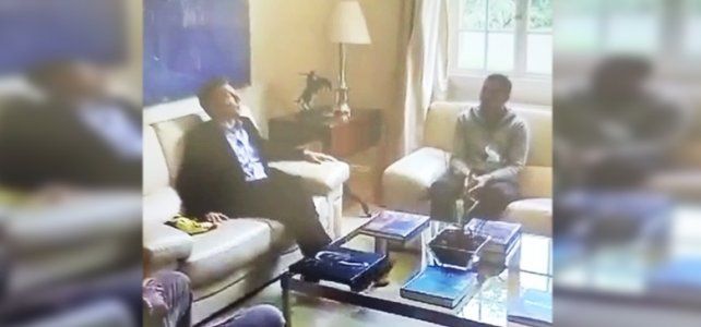 Riquelme y Macri en Olivos